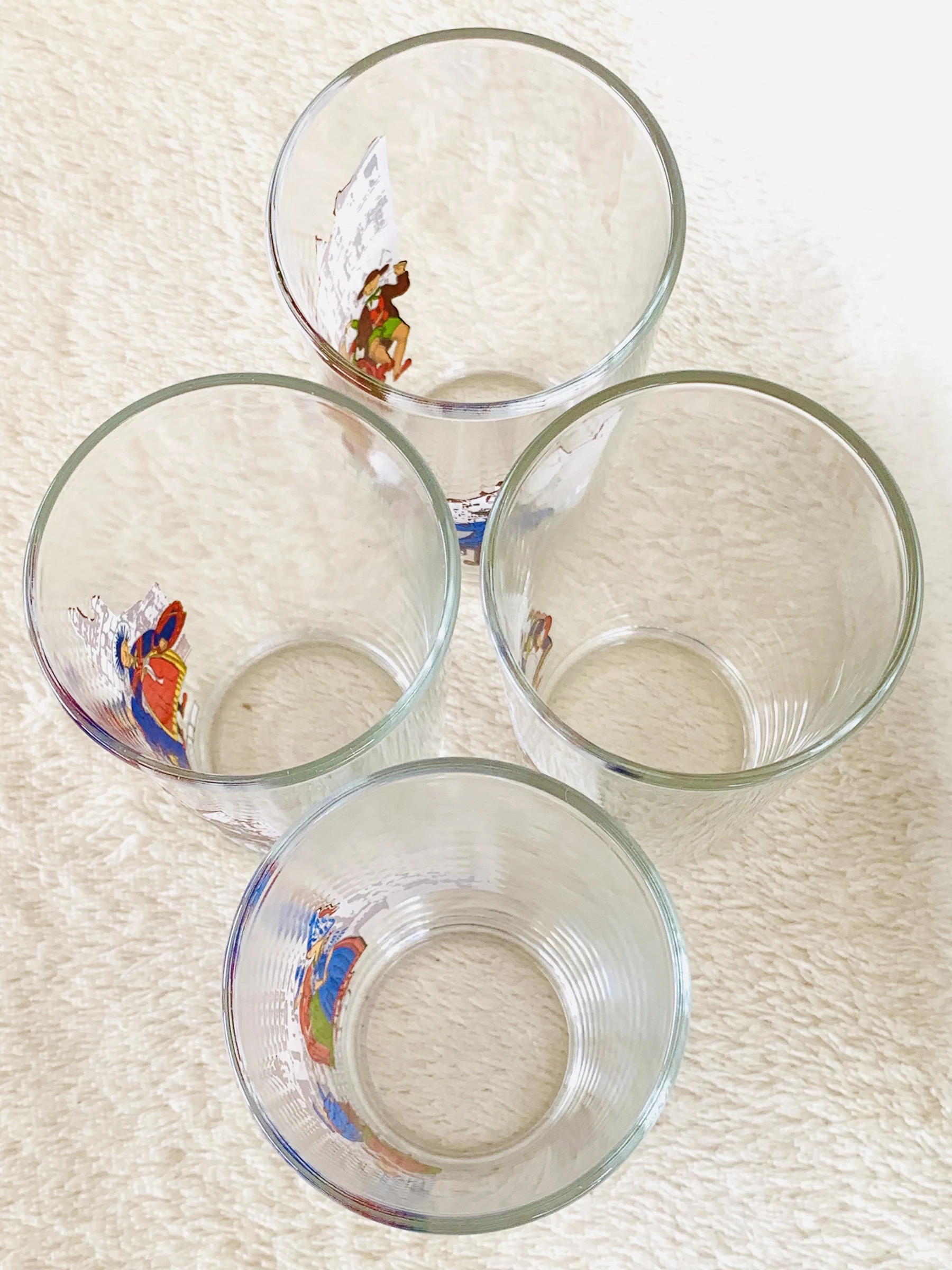 Lot of 4 illustrated glasses from different regions of France – photo 2